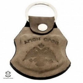 Mount Athos - Leather keyring