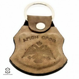 Mount Athos - Leather keyring