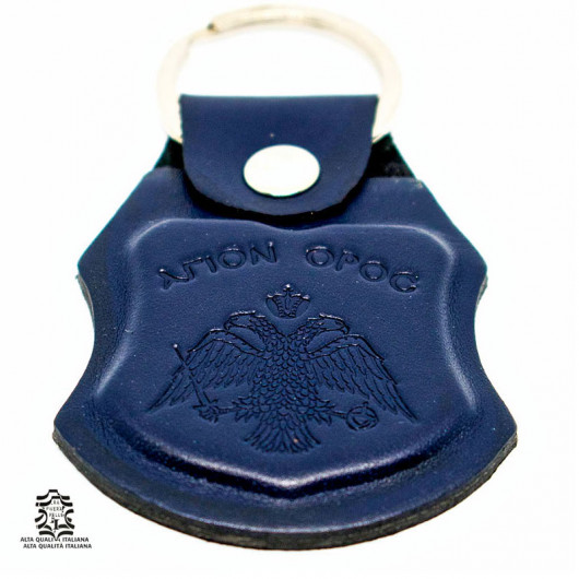 Mount Athos - Leather keyring