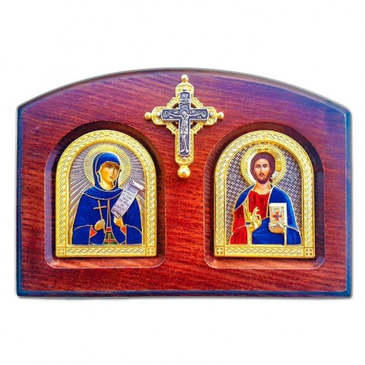 Diptych -  Saint Parascheva and Jesus
